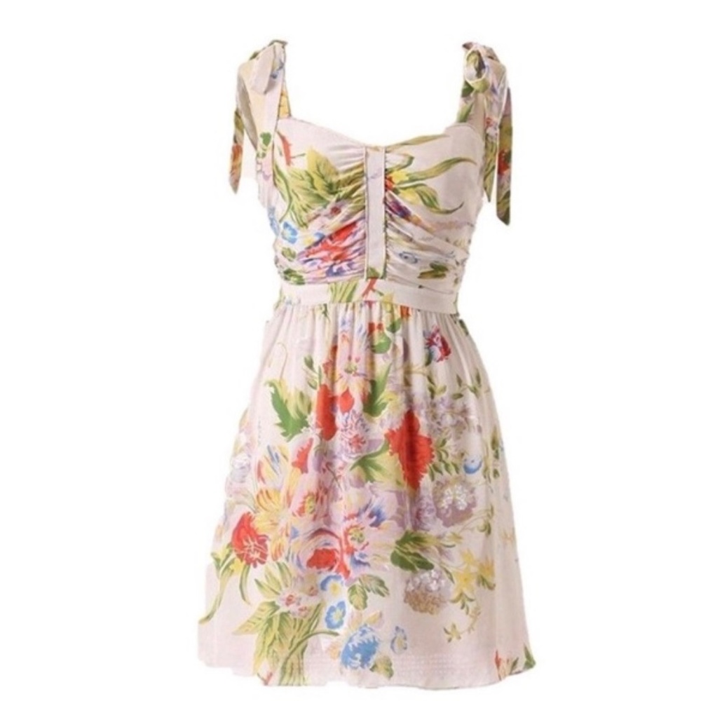 Anthropologie Leifsdottir Summer Twilight Dress, 100% Silk, Size 4 - Picture 8 of 16